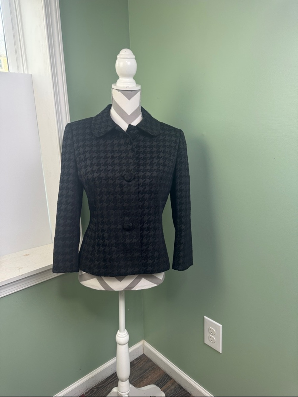 Le Suit Houndstooth Tailored Blazer 6